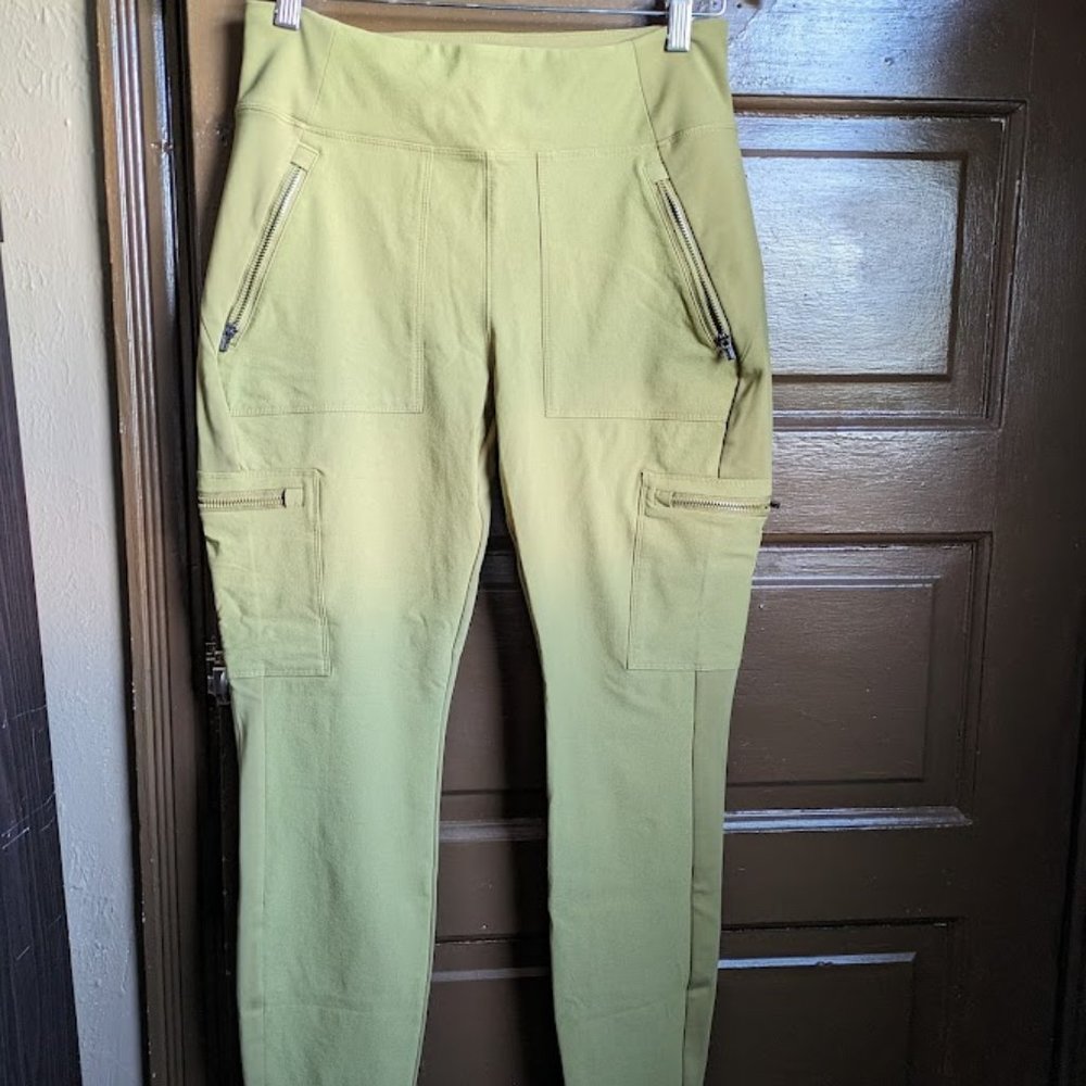 Athleta Headlands Hybrid Cargo II Leggings - Women's SZ 10 - Green/Apse Olive